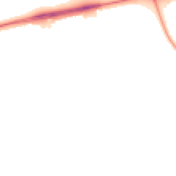 Night-time road noise heatmap for NN8 5YJ