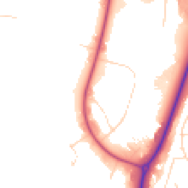 Daytime road noise heatmap for NN8 6BA