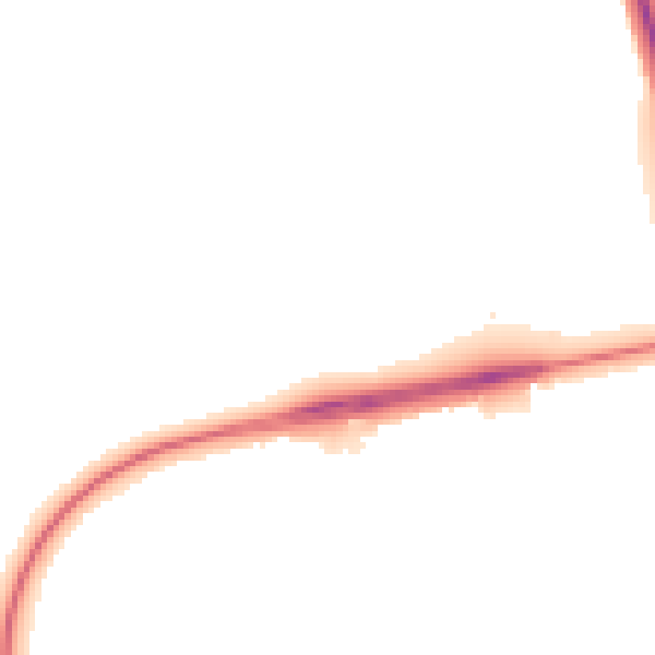 Night-time road noise heatmap for NN8 6BB