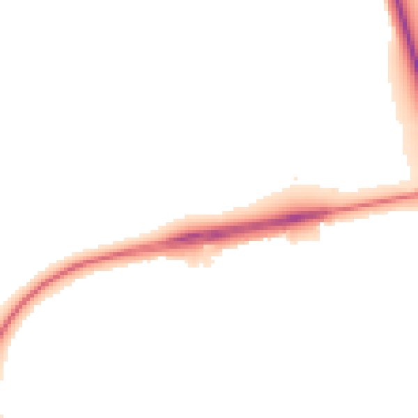 Night-time road noise heatmap for NN8 6BG