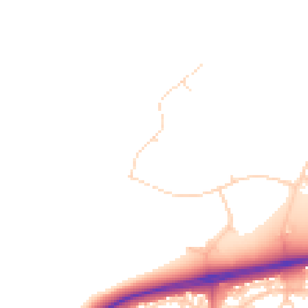 Daytime road noise heatmap for NN8 6DB