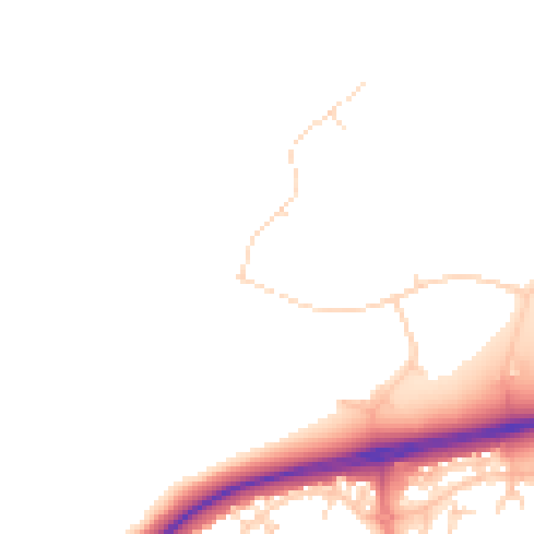 Daytime road noise heatmap for NN8 6DD