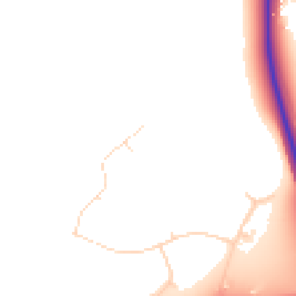 Daytime road noise heatmap for NN8 6DF