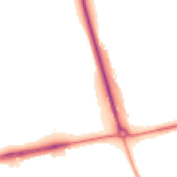Night-time road noise heatmap for NN8 6DL