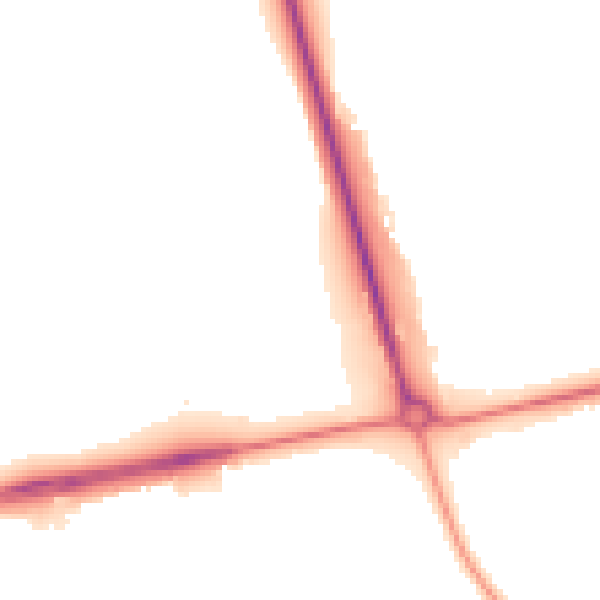 Night-time road noise heatmap for NN8 6DS