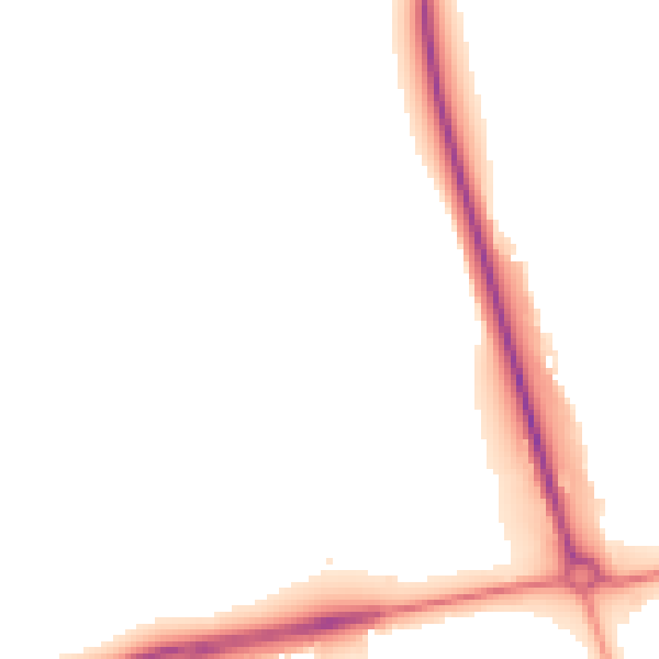 Night-time road noise heatmap for NN8 6DY