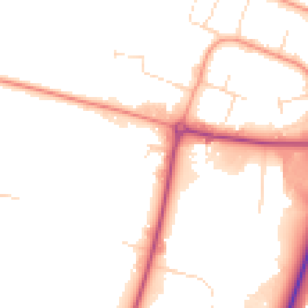 Daytime road noise heatmap for NN8 6XX