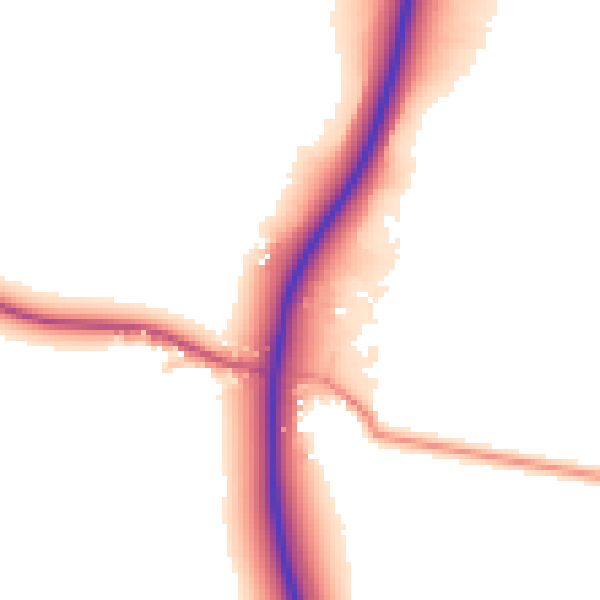 Daytime road noise heatmap for NN9 5AB