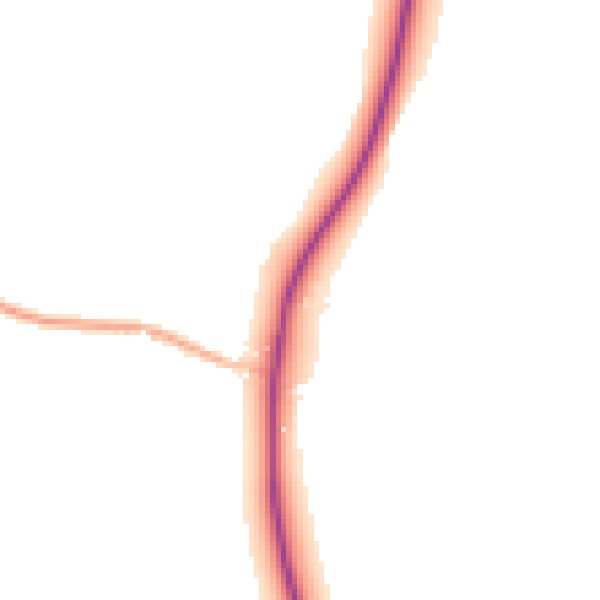 Night-time road noise heatmap for NN9 5AB