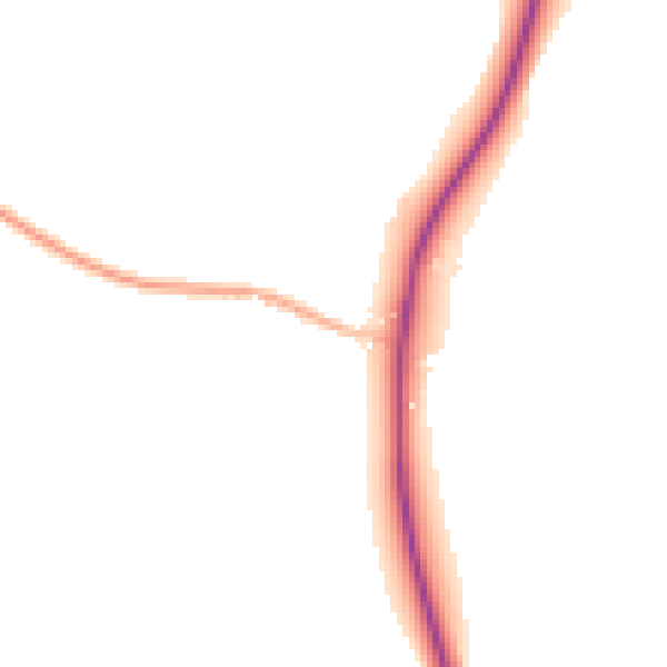 Night-time road noise heatmap for NN9 5AF