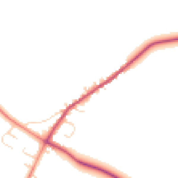 Daytime road noise heatmap for NN9 5BA