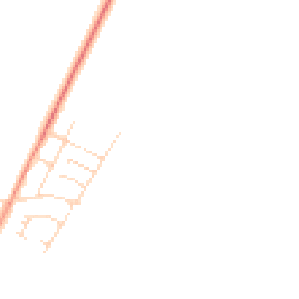 Daytime road noise heatmap for NN9 5BF