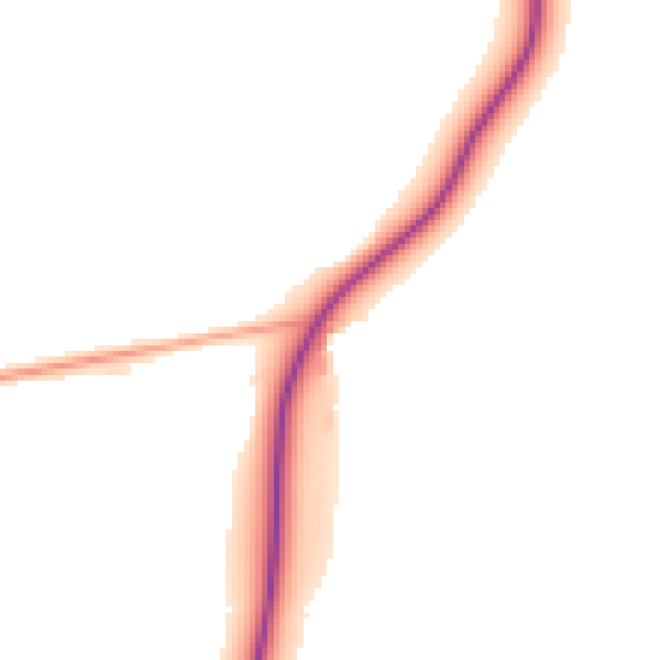 Night-time road noise heatmap for NN9 5BS