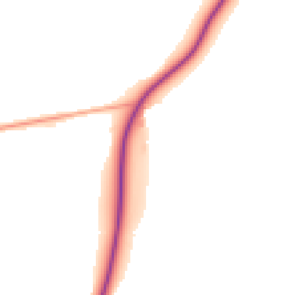Night-time road noise heatmap for NN9 5BT