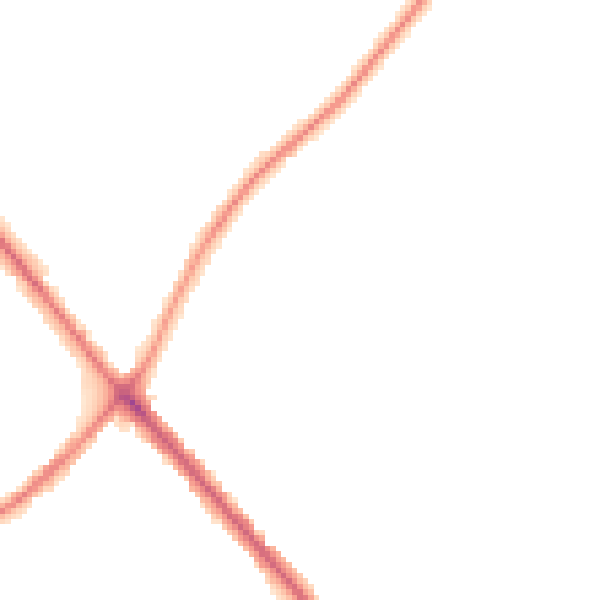 Night-time road noise heatmap for NN9 5DN