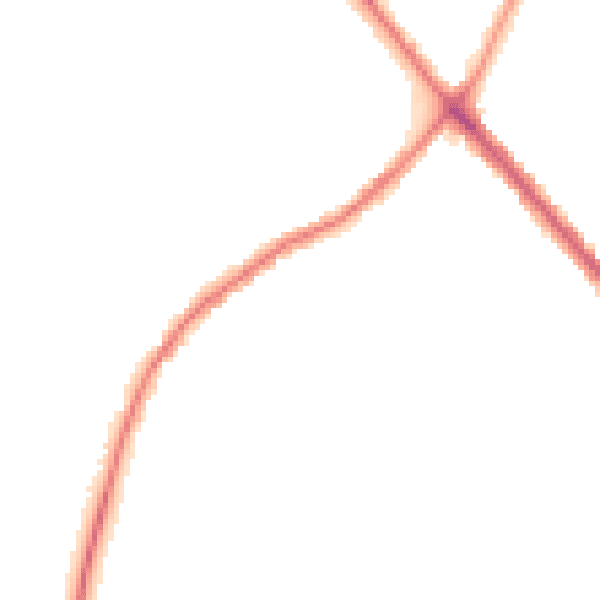 Night-time road noise heatmap for NN9 5FL