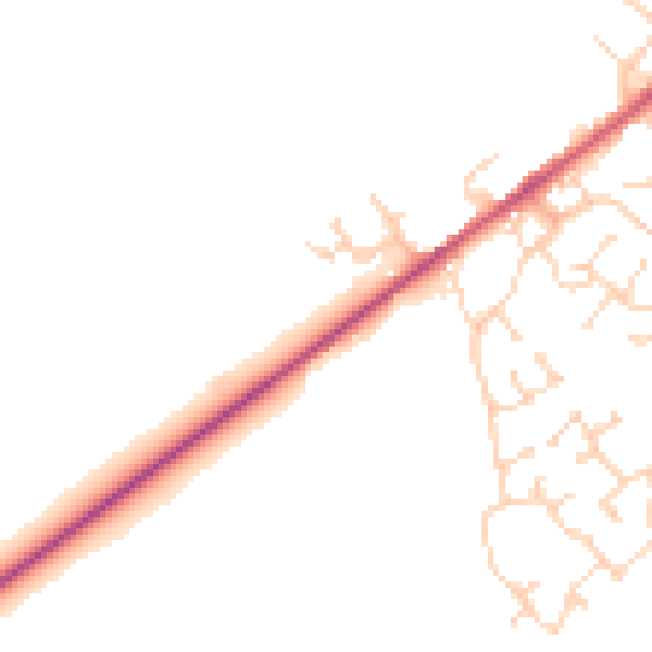 Daytime road noise heatmap for NN9 5FX