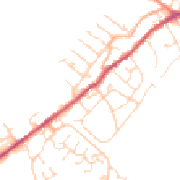 Daytime road noise heatmap for NN9 5GQ