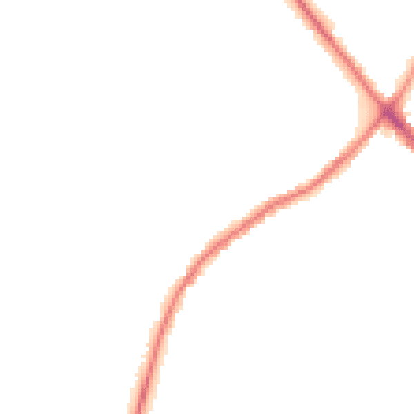 Night-time road noise heatmap for NN9 5LU