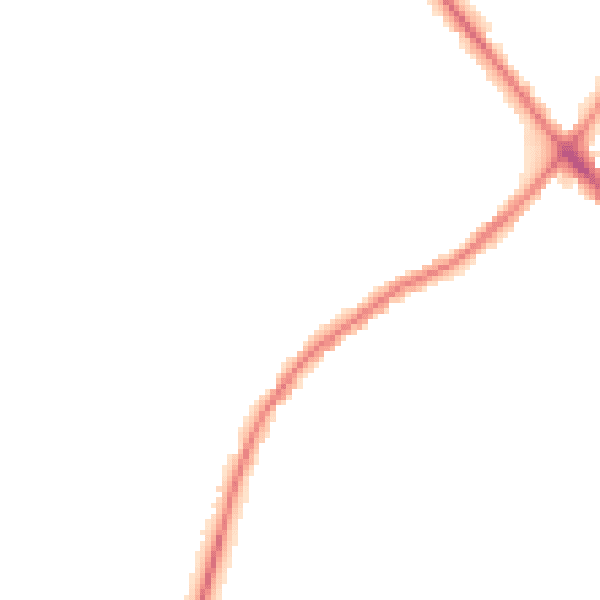 Night-time road noise heatmap for NN9 5LX