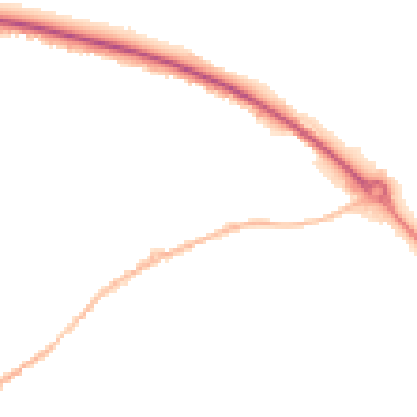 Night-time road noise heatmap for NN9 5QB