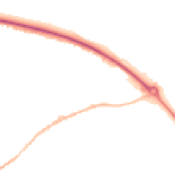 Night-time road noise heatmap for NN9 5SS