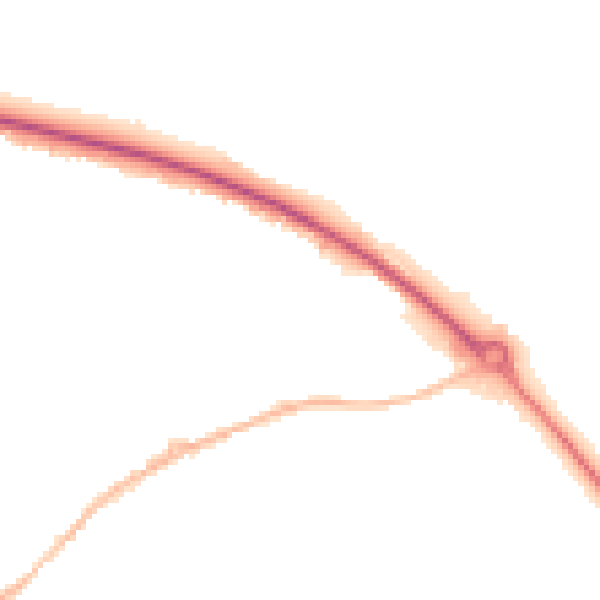 Night-time road noise heatmap for NN9 5ST