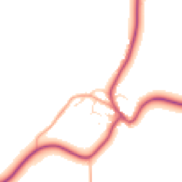 Daytime road noise heatmap for NN9 6AE