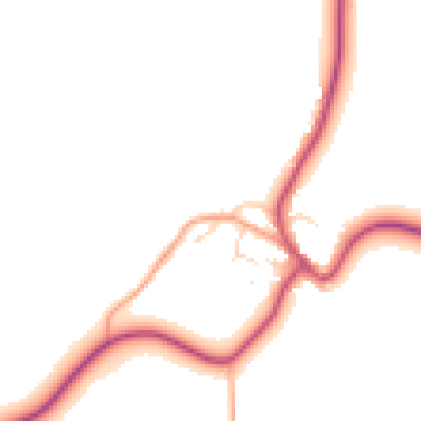 Daytime road noise heatmap for NN9 6AG