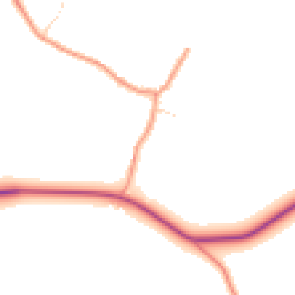 Daytime road noise heatmap for NN9 6BQ