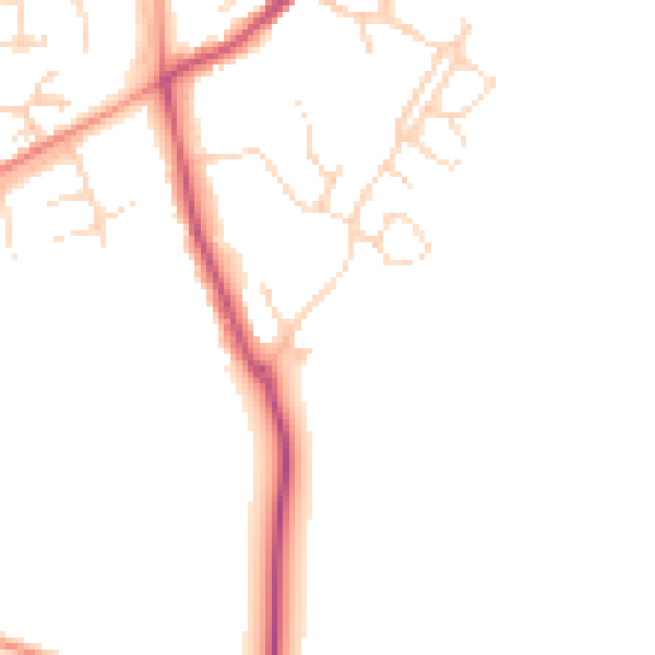 Daytime road noise heatmap for NN9 6FB