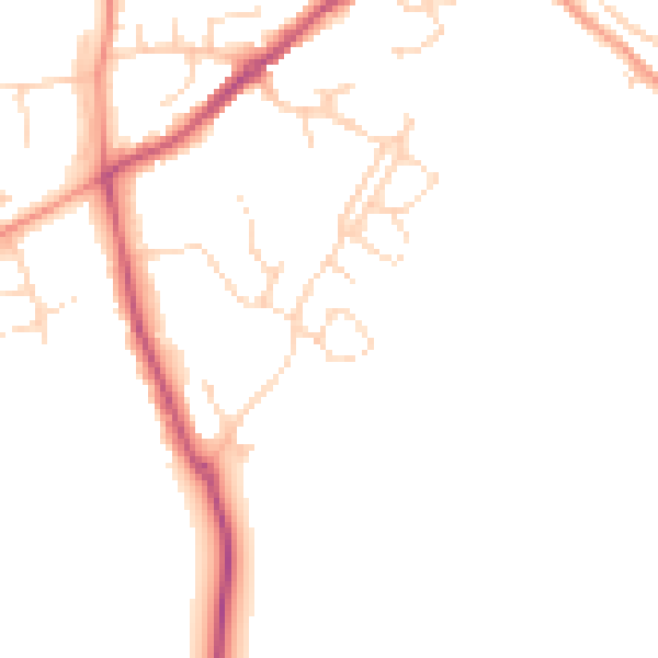 Daytime road noise heatmap for NN9 6FF