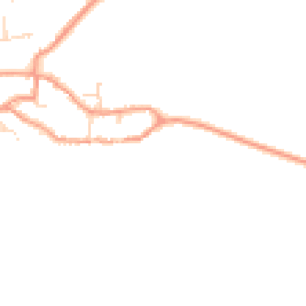 Daytime road noise heatmap for NN9 6GE