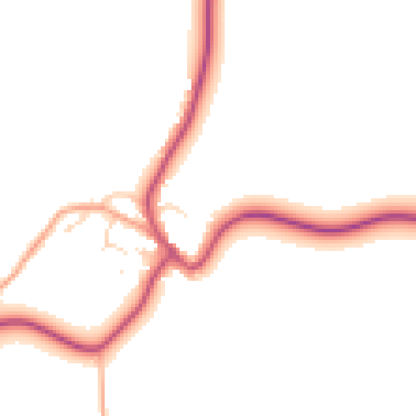 Daytime road noise heatmap for NN9 6GS