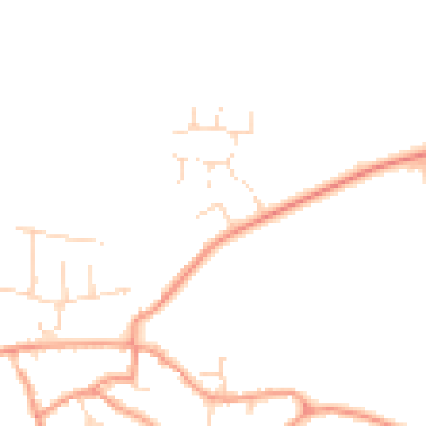 Daytime road noise heatmap for NN9 6PR
