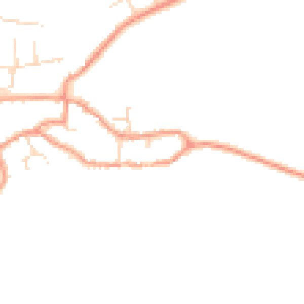 Daytime road noise heatmap for NN9 6PW
