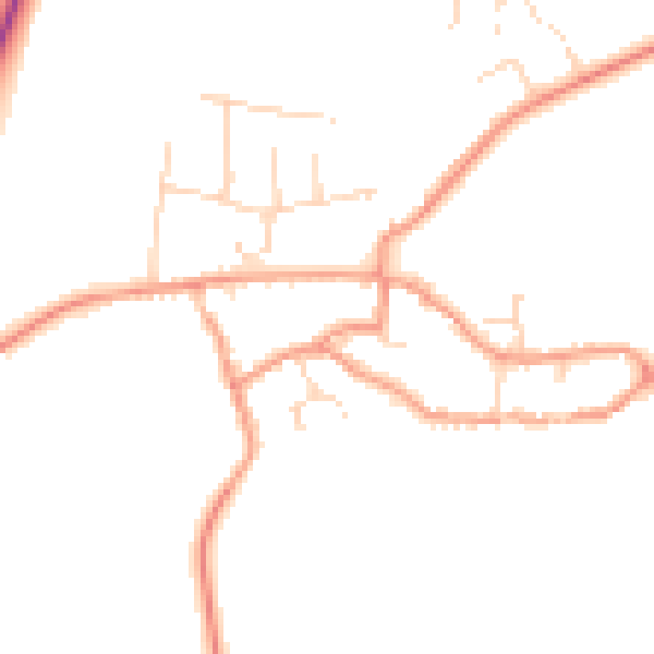 Daytime road noise heatmap for NN9 6QA
