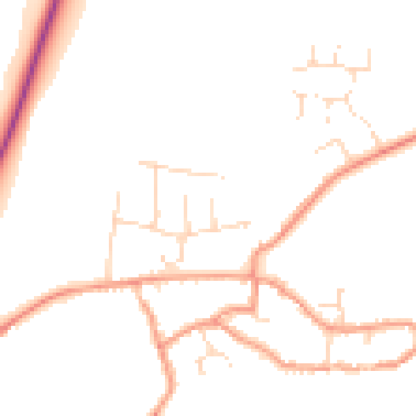 Daytime road noise heatmap for NN9 6QR