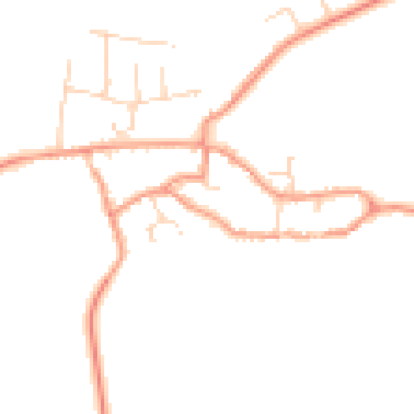 Daytime road noise heatmap for NN9 6RT