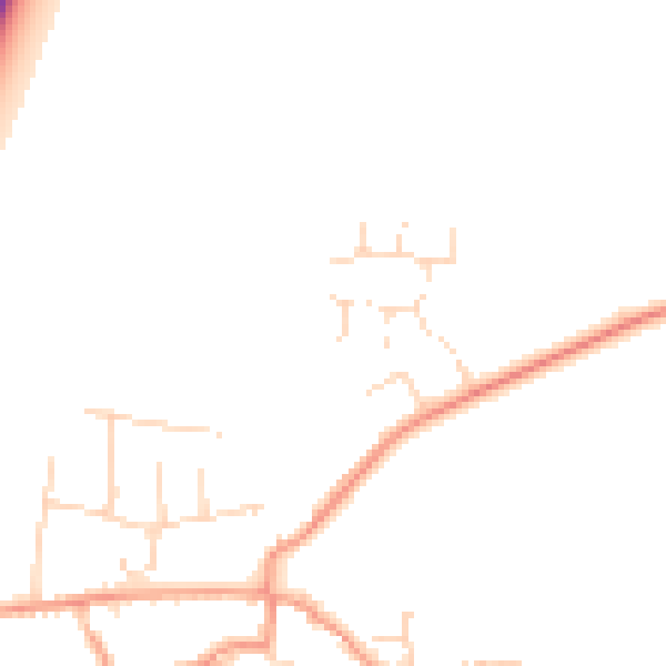 Daytime road noise heatmap for NN9 6TN