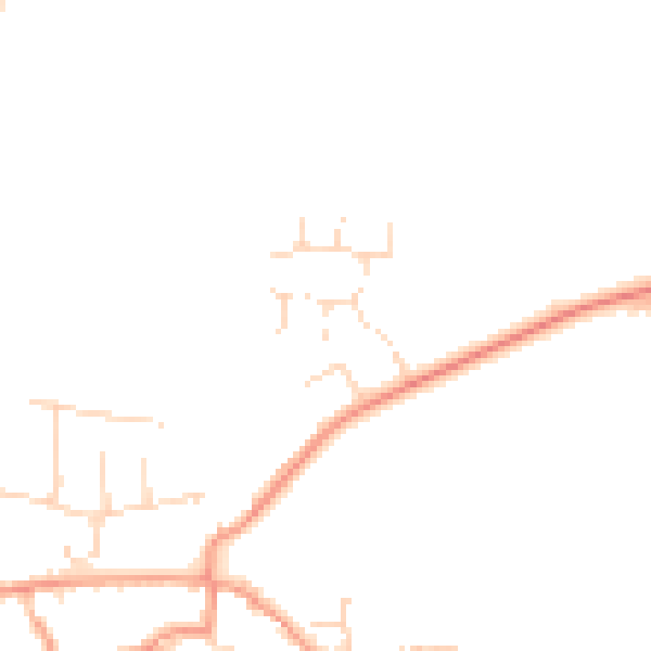 Daytime road noise heatmap for NN9 6TP