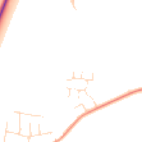 Daytime road noise heatmap for NN9 6TQ