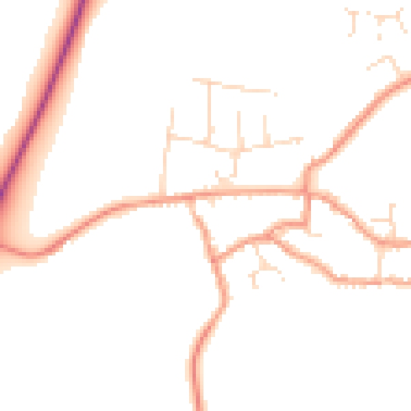 Daytime road noise heatmap for NN9 6UH