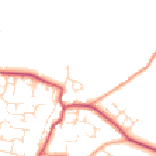 Daytime road noise heatmap for NN9 6XL