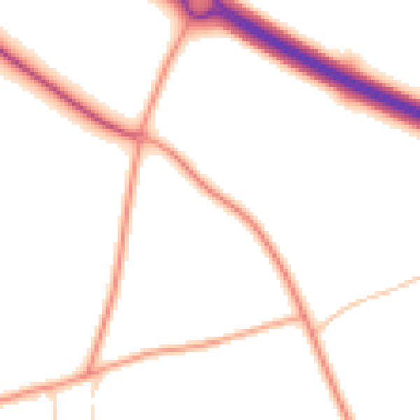 Daytime road noise heatmap for NR10 3AJ