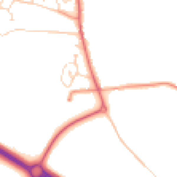 Daytime road noise heatmap for NR10 3AN