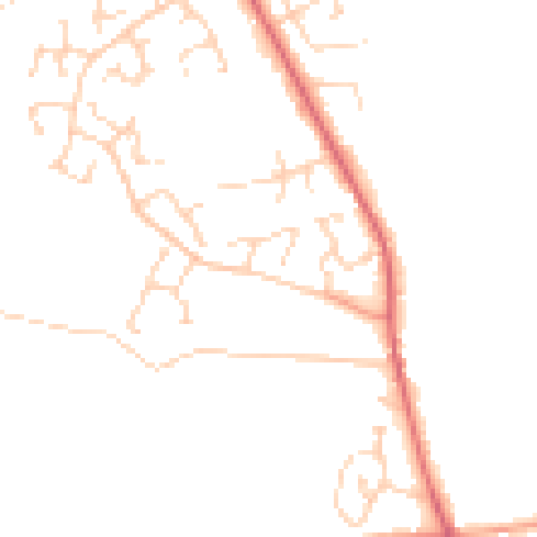 Daytime road noise heatmap for NR10 3BB
