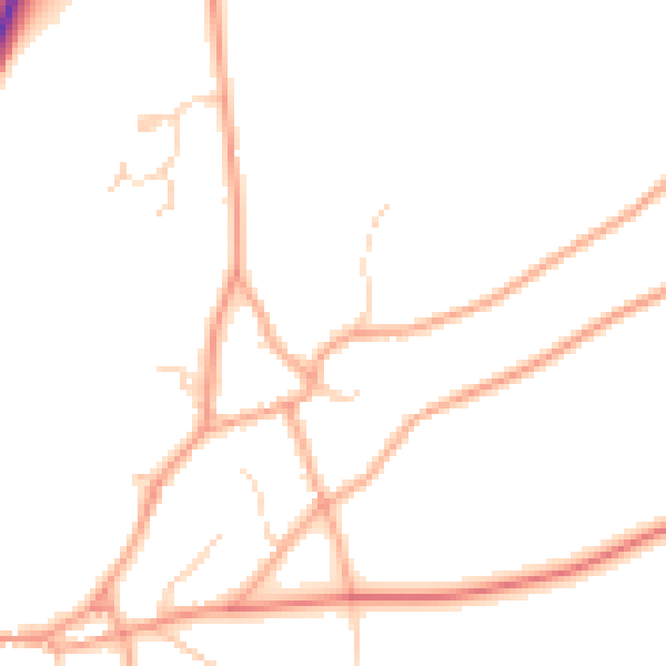 Daytime road noise heatmap for NR10 3BZ