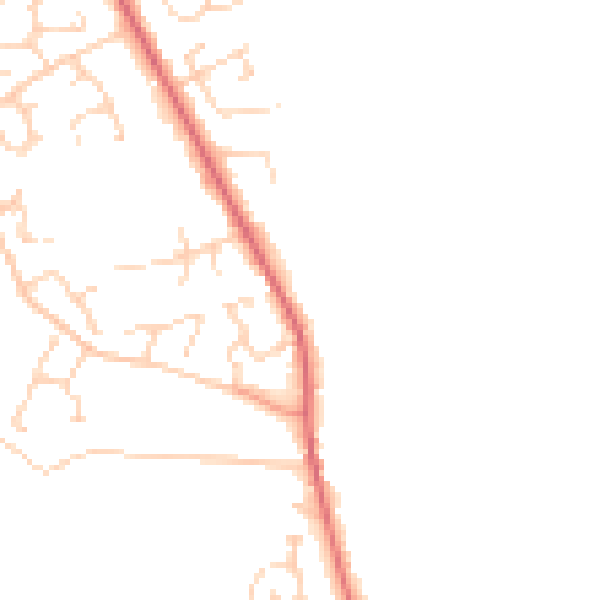 Daytime road noise heatmap for NR10 3DE