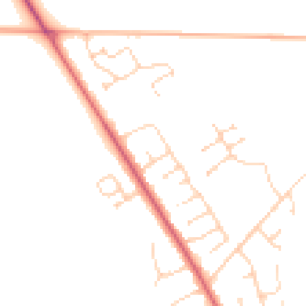 Daytime road noise heatmap for NR10 3EQ